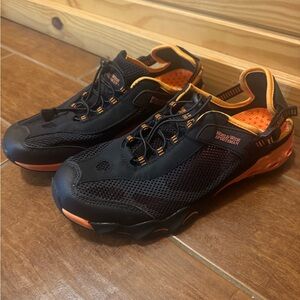 Bass Pro Shops Black and Orange Boat Shoes